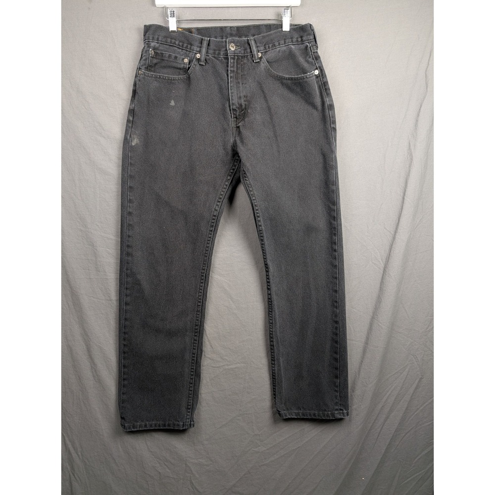Levi 505 Regular Fit Straight Leg‎ Jeans Black Size 34x32